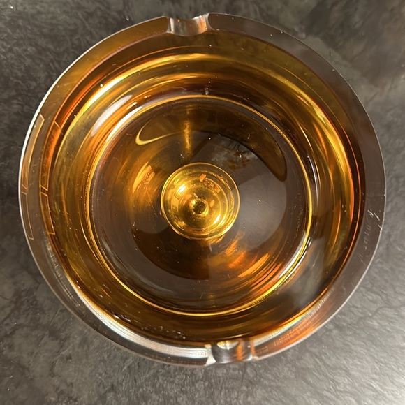 KROSNO Amber Glass Decorative Ashtray. - Picture 3 of 11